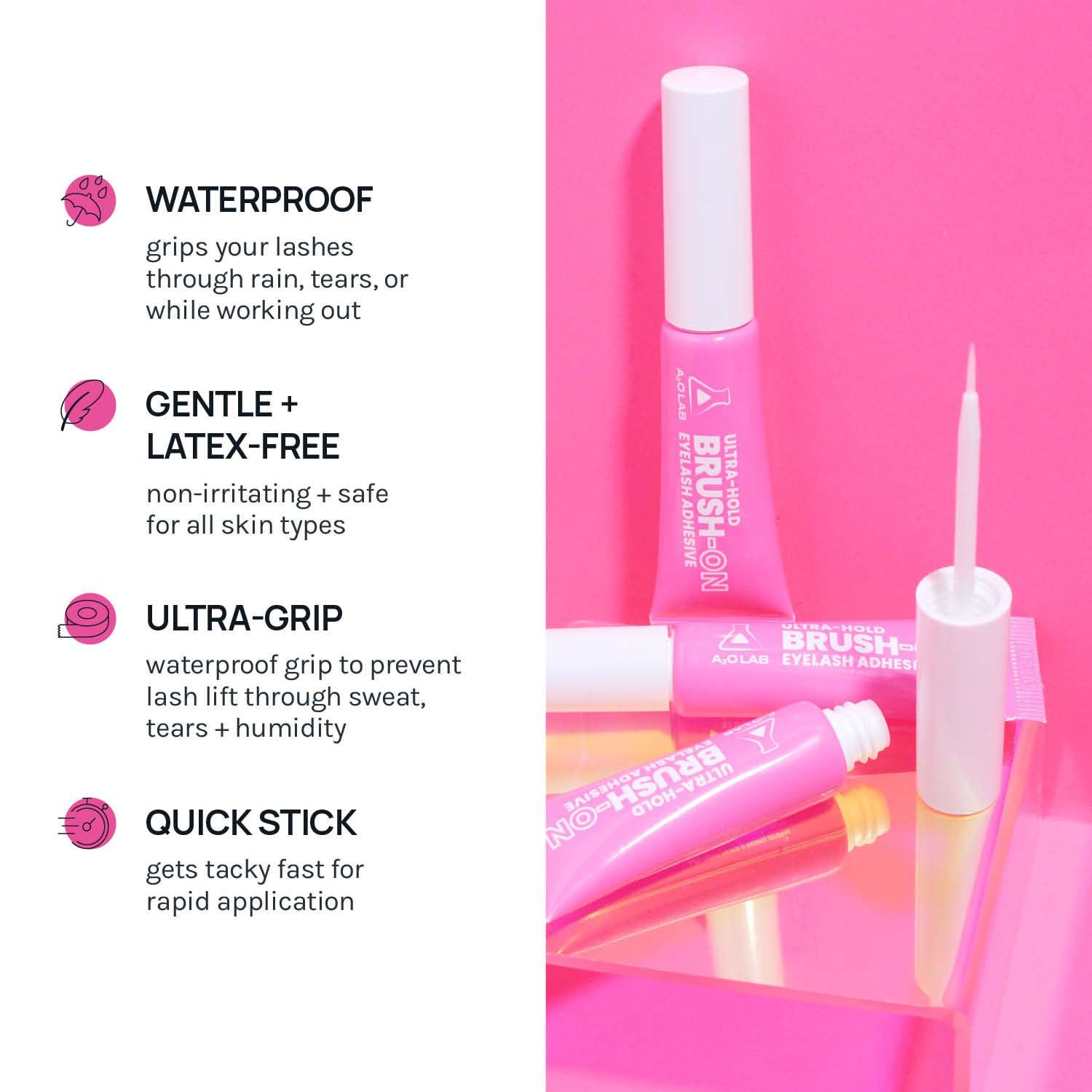 image:imageA2O Lab UltraHold BrushOn Eyelash Adhesive Clear Waterproof LatexFree 13