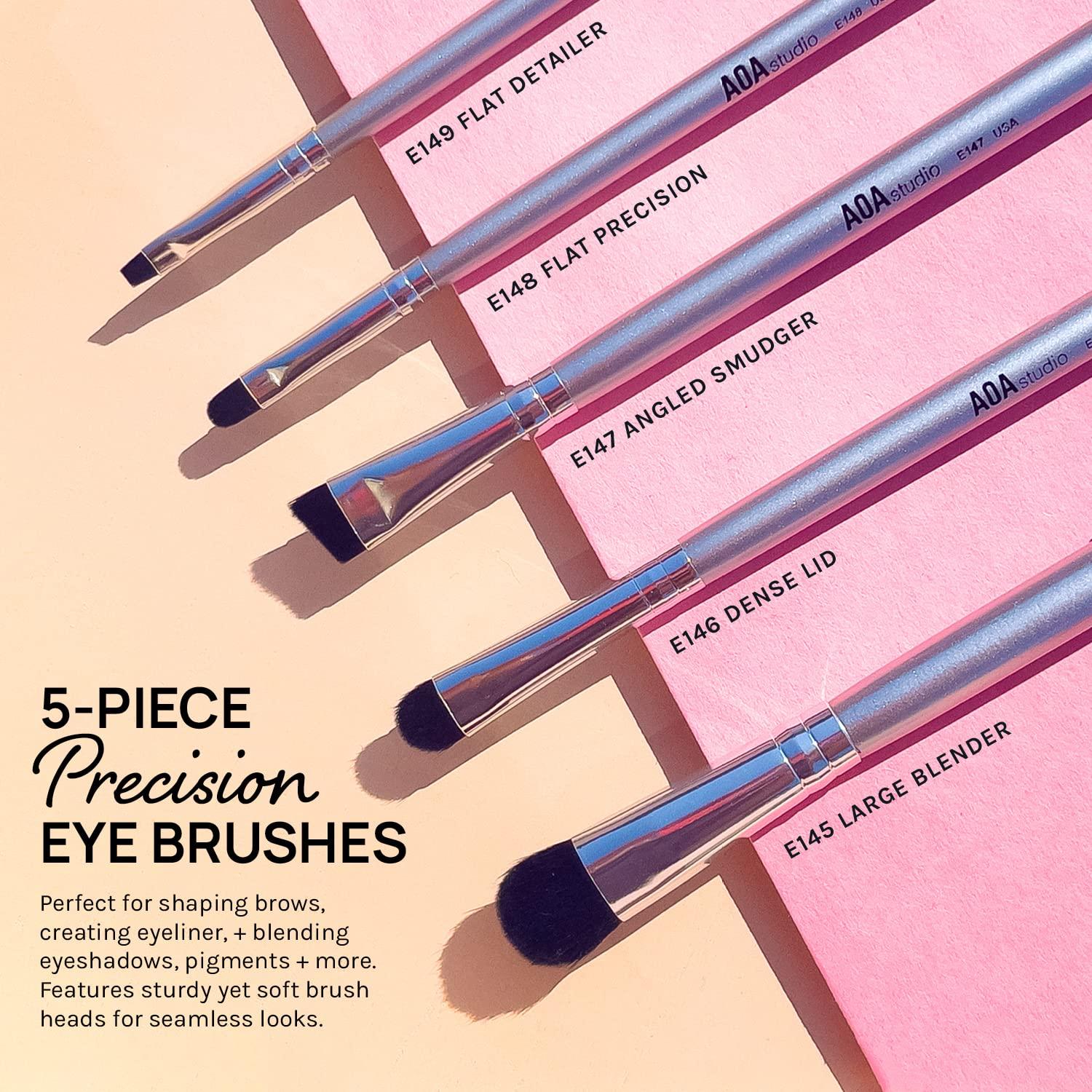 image:imageAOA Studio 10Piece Silver Brush Set Professional Set Foundation Blending Blush Powder Kabuki Brushes 10PCS Silver SetSilver Set