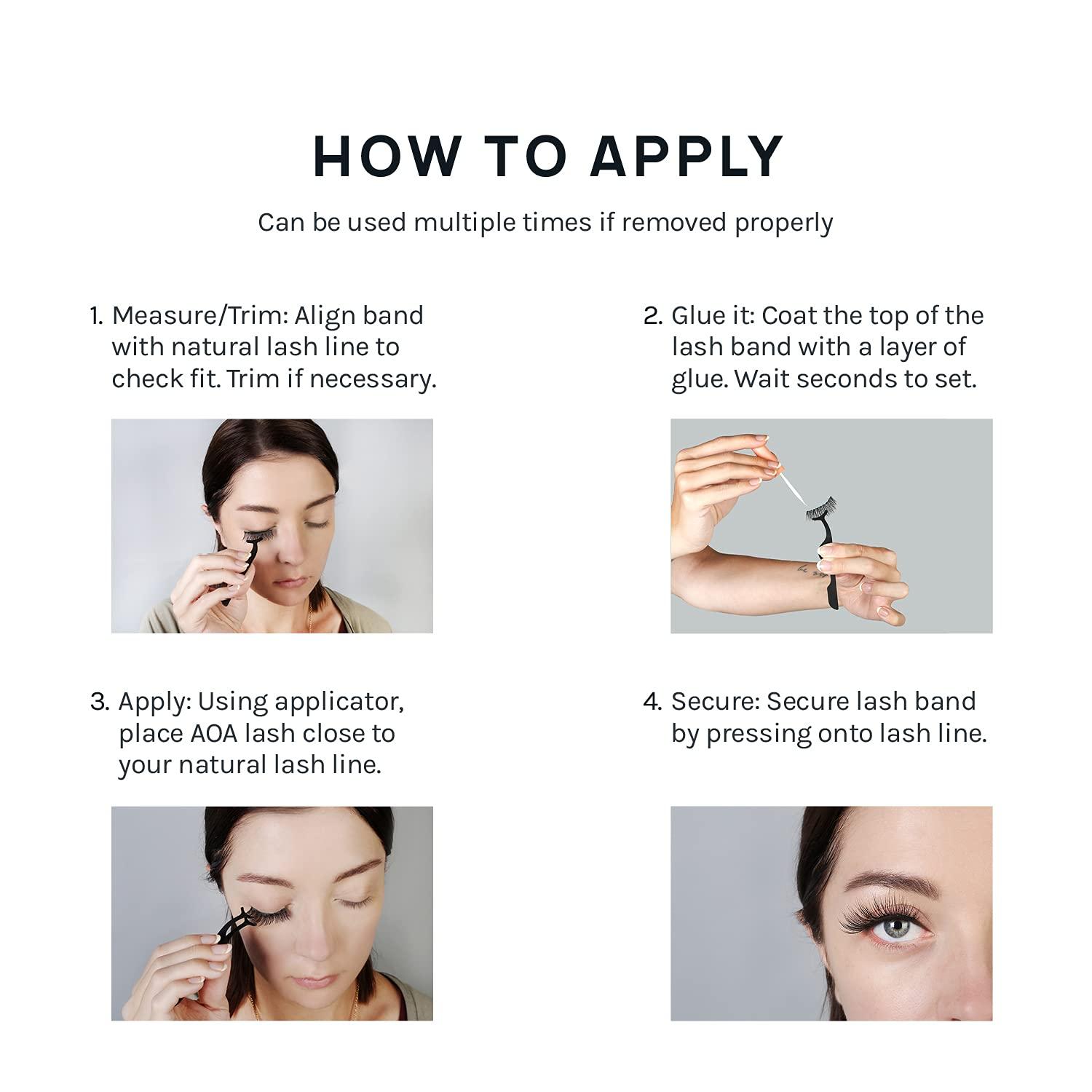 image:imageAOA Studio 3D False Eyelash 5 Pairs Natural Handmade Eyelashes Natural Volume Reusable Soft Makeup False Eyelashes 100 Percent Handmade Cruelty Free JackieJackie
