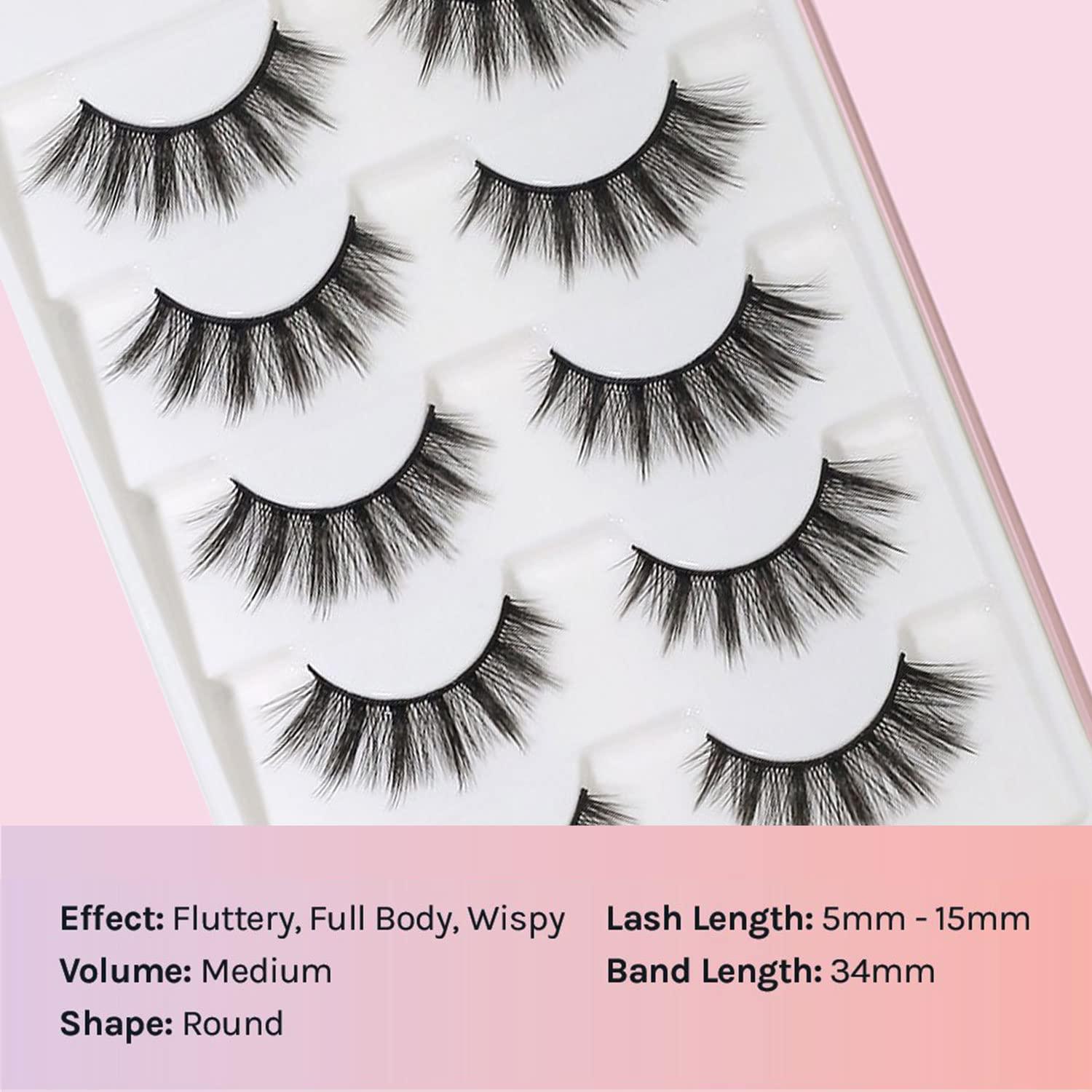 image:imageAOA Studio 3D False Eyelash 5 Pairs Natural Handmade Eyelashes Natural Volume Reusable Soft Makeup False Eyelashes 100 Percent Handmade Cruelty Free JackieElidia