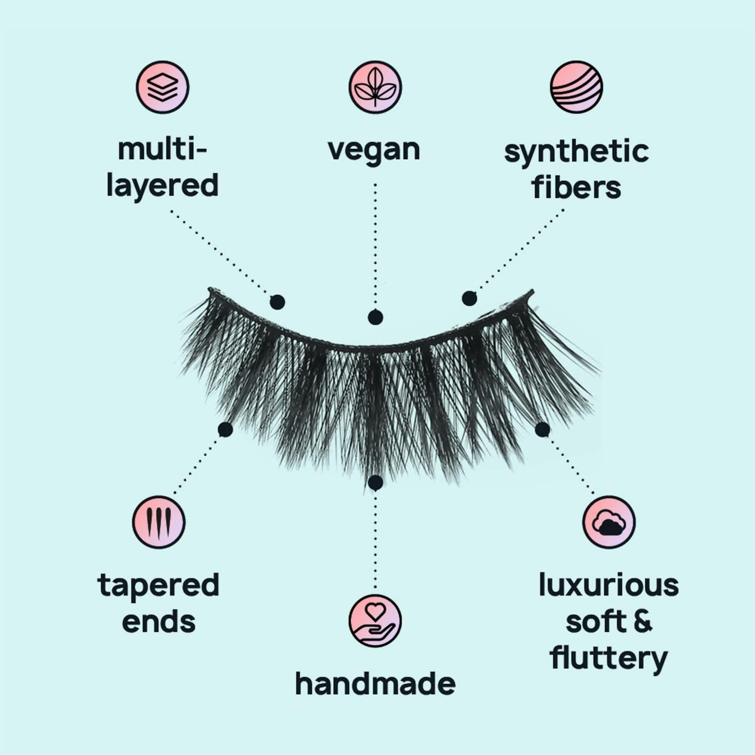 image:imageAOA Studio 3D False Eyelash 5 Pairs Natural Handmade Eyelashes Natural Volume Reusable Soft Makeup False Eyelashes 100 Percent Handmade Cruelty Free JackieElidia