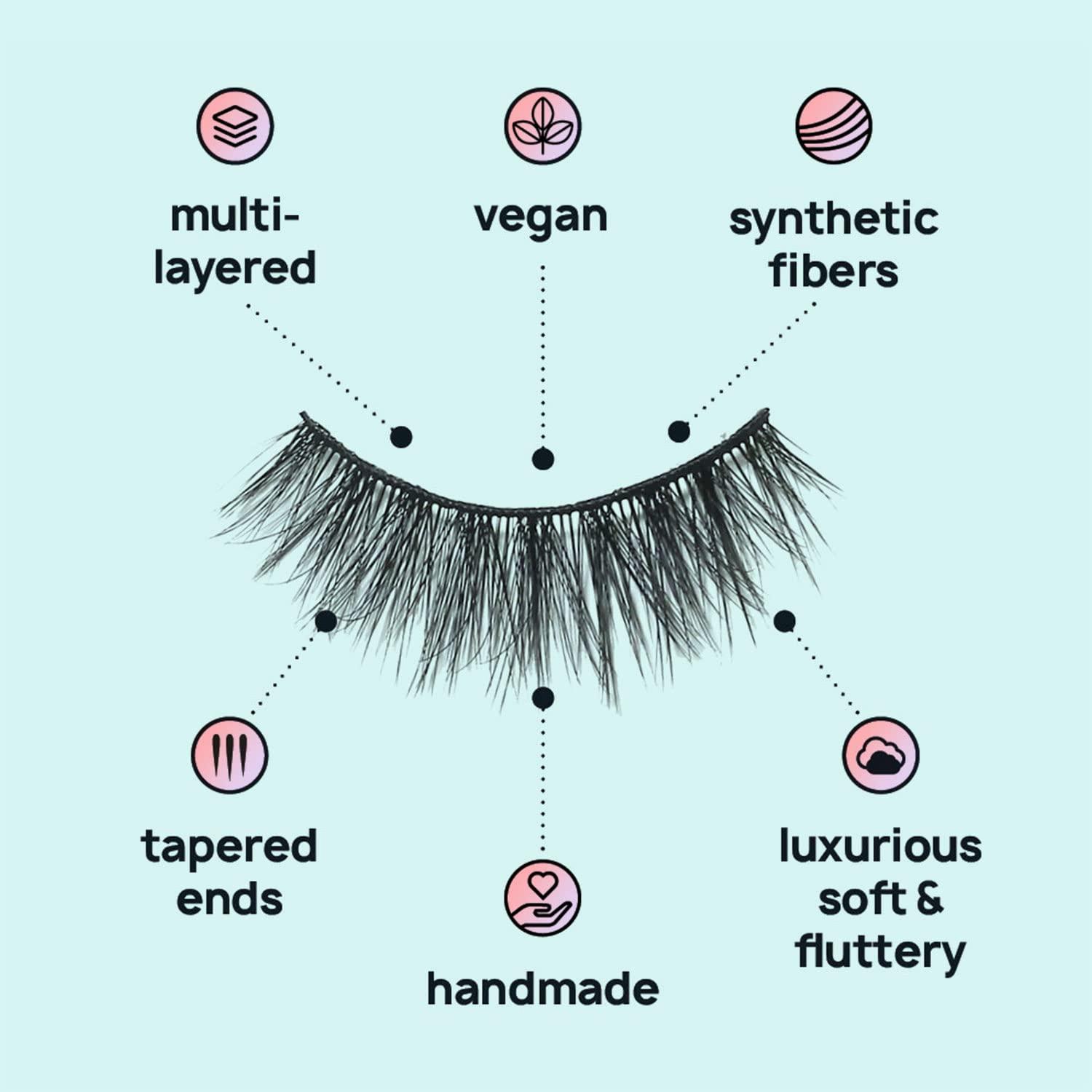 image:imageAOA Studio 3D False Eyelash 5 Pairs Natural Handmade Eyelashes Natural Volume Reusable Soft Makeup False Eyelashes 100 Percent Handmade Cruelty Free JackieJackie