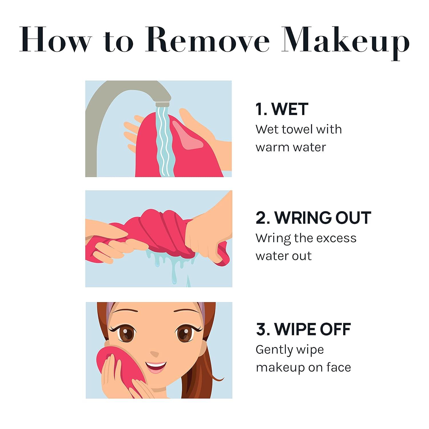 image:imageAOA Studio Microfiber Face Cloth Makeup Erase Remover Face Towels Reusable Microfiber Cleansing Towel Remove Makeup with Water78 X 62 All Skin type and Even Sensitive Skin 8 packs