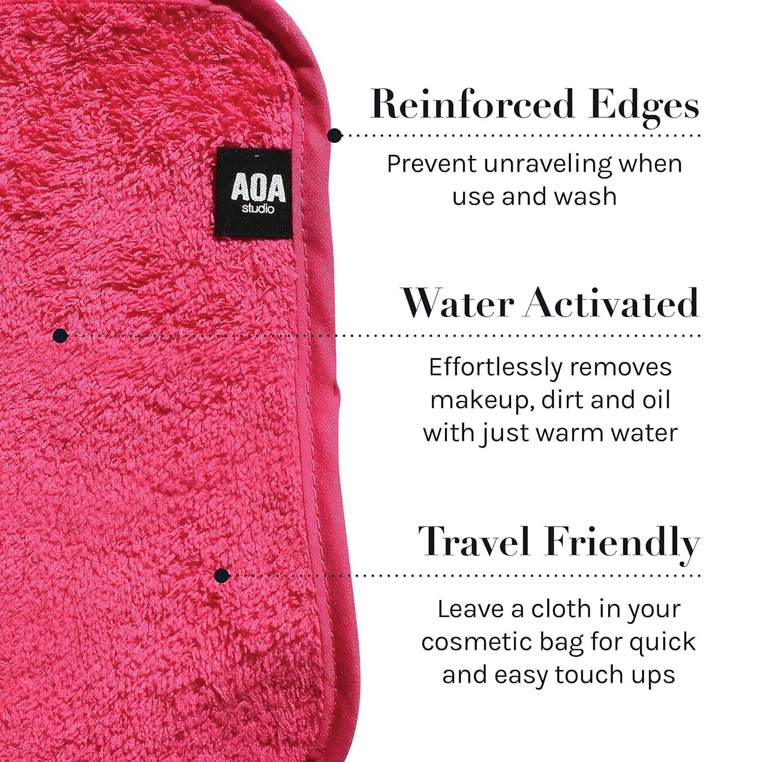 image:imageAOA Studio Microfiber Face Cloth Makeup Erase Remover Face Towels Reusable Microfiber Cleansing Towel Remove Makeup with Water78 X 62 All Skin type and Even Sensitive Skin 8 packs