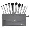 image:imageAOA Studio 10Piece Silver Brush Set Professional Set  Foundation Blending Blush Powder Kabuki Brushes 10PCS Silver SetSilver Set
