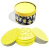 image:imageAOA Studio 50Count Compressed Facial Sponges 100 Natural Cosmetic Spa Sponges for Facial Cleansing Exfoliating Mask Remove for Makeup Dead Skin and Dirt White 50 countsYellow
