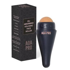 AOA STUDIO Face Roller for Oil-Absorbing Volcanic Face Roller Reusable Facial Skincare Tool Face Massage (Black)(Black)