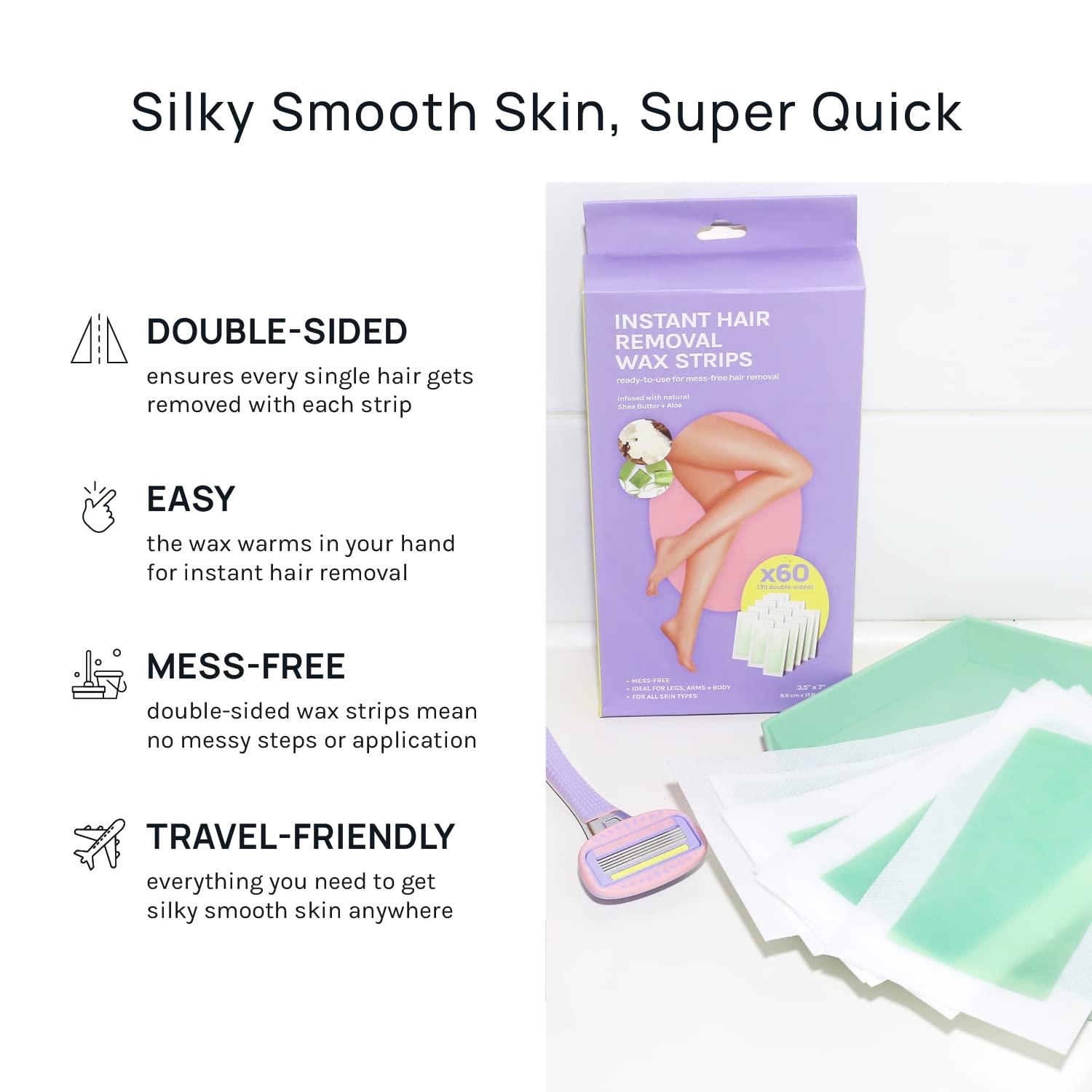 image:imageAOA Studio Instant Hair Removal Wax Strips Double Side for Women Men 30counts