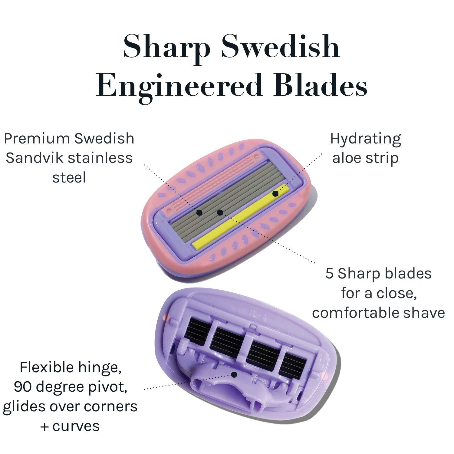 image:imageAOA Studio Womens Blade 8 Refills Smooth Shave For Sensitive Skin